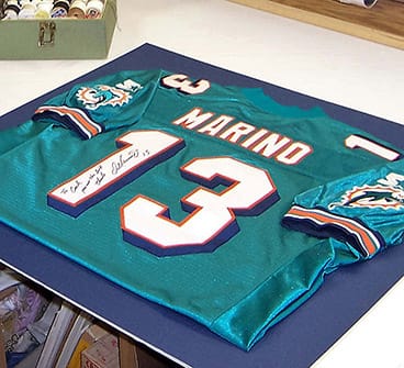 A signed Dan Marino Miami Dolphins jersey